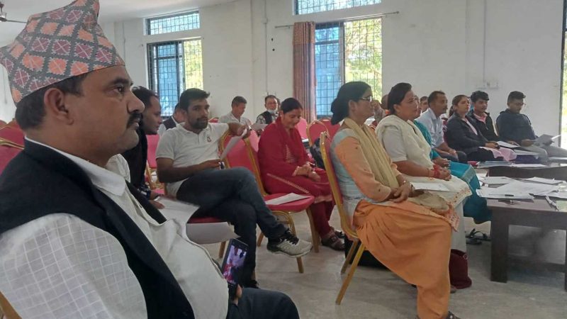 राप्तीमा विपद् जोखिम व्यवस्थापन स्थानीयकरण सम्बन्धी २ दिने क्षमता अभिवृद्धि तालिम सम्पन्न