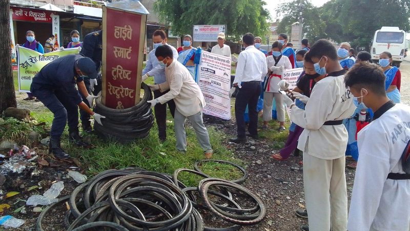 राप्तीमा डेंगु रोगबाट बच्न र बचाउन लामखुट्टेको बासस्थान खोजी र लार्भा नष्ट गर्ने अभियान सुरु