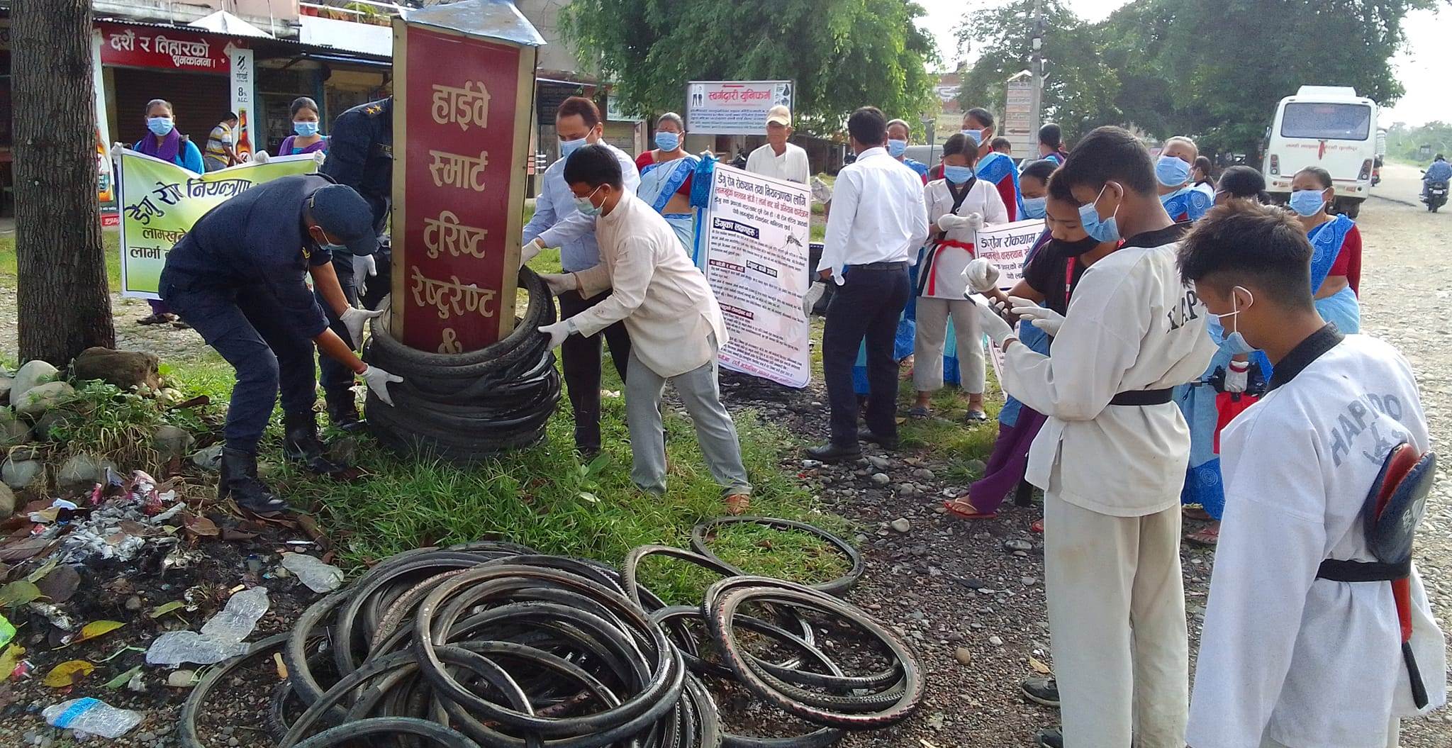 राप्तीमा डेंगु रोगबाट बच्न र बचाउन लामखुट्टेको बासस्थान खोजी र लार्भा नष्ट गर्ने अभियान सुरु