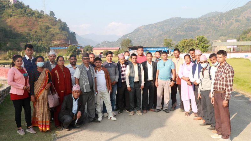 भीरकोट र वालिङको फोहोर मैला व्यवस्थापन केन्द्रकाे अवलोकन गरि राप्तीकाे टाेली फर्कियाे