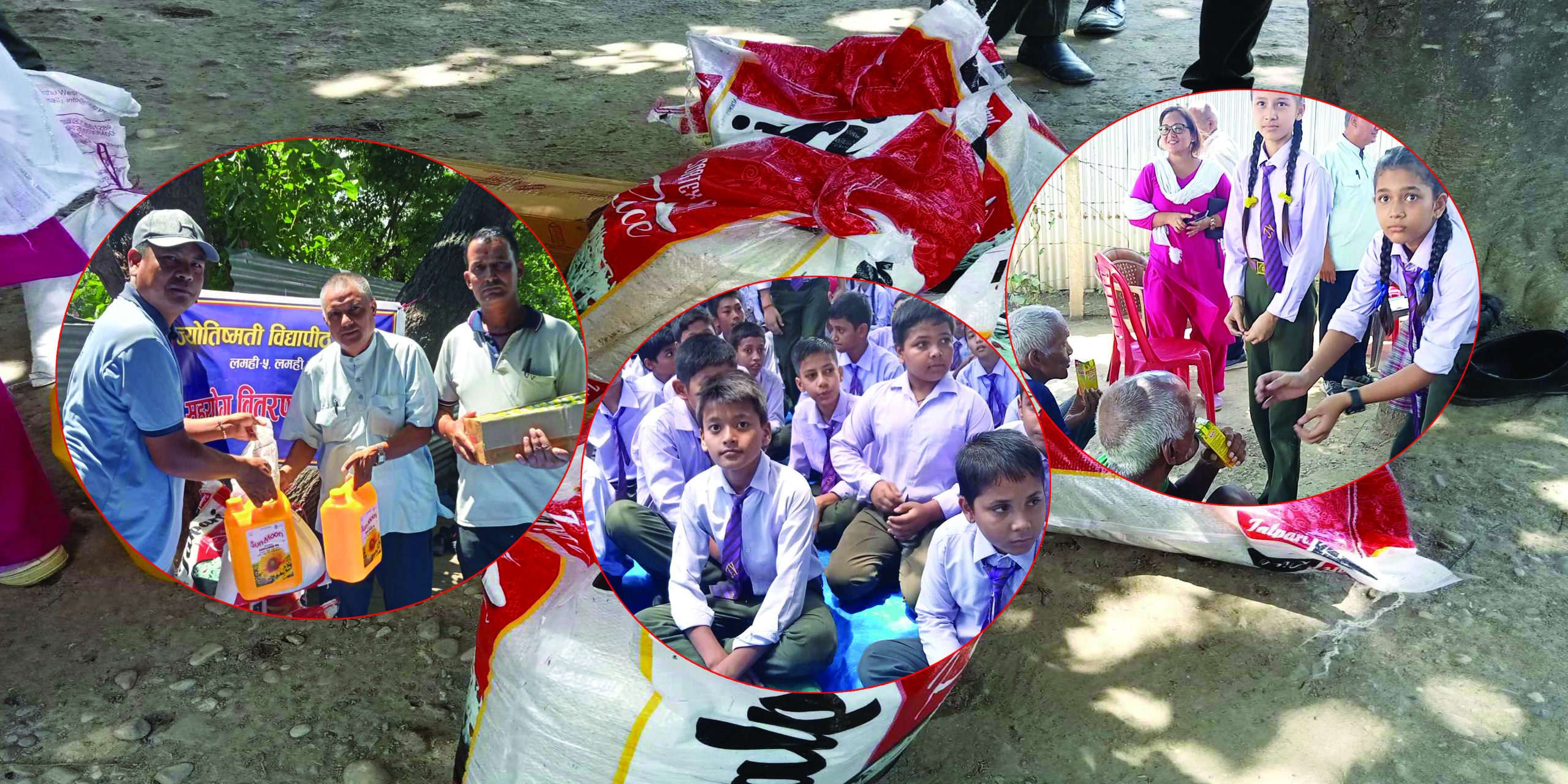 ज्योतिष्मती विद्यापीठका विद्यार्थीहरुले गरे खाजा खर्च कटाएर निलसागरलाई सहयोग