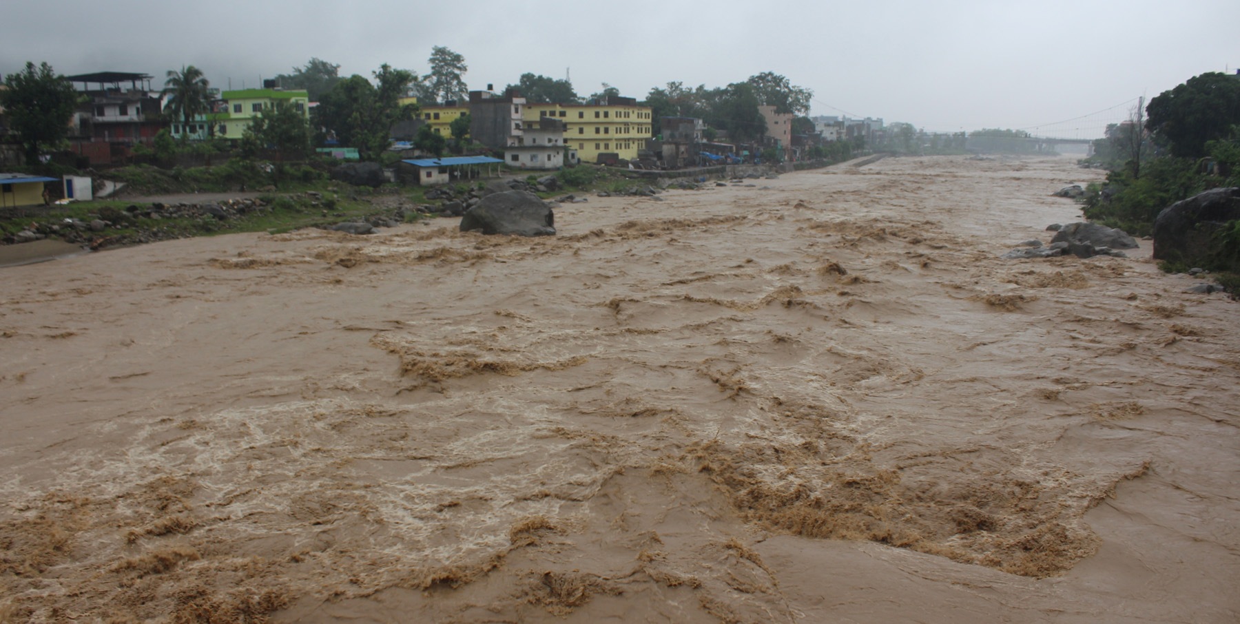 देशका धेरै ठाउँमा वर्षा : स्याङ्जा, दाङ, रुपन्देही, पाल्पा र नवलपुरमा बाढीको उच्च जोखिम