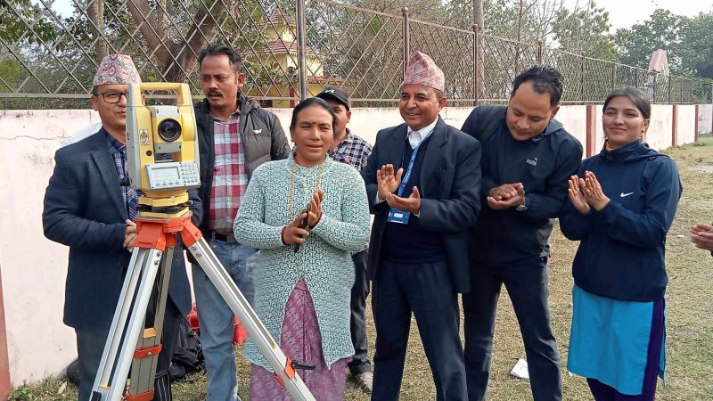 राप्ती गाउँपालिका वडा नं. ६ मा जग्गाको नाप नक्सा कार्य सुरु