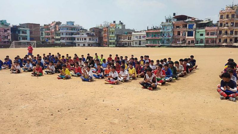 दाङमा १३ वर्षमूनिको फुटबल खेलाडी छनौट प्रतियोगितामा चार सय बढी खेलाडी सहभागी