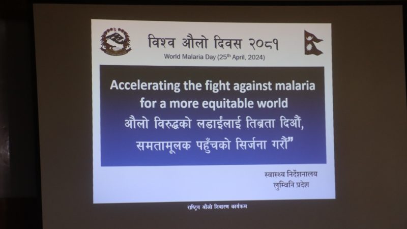 औलो संक्रमणमा लुम्बिनी देश कै उच्च जाेखिममा, औलो  रोग उल्लमुलन थप चुनाैती बन्दै 