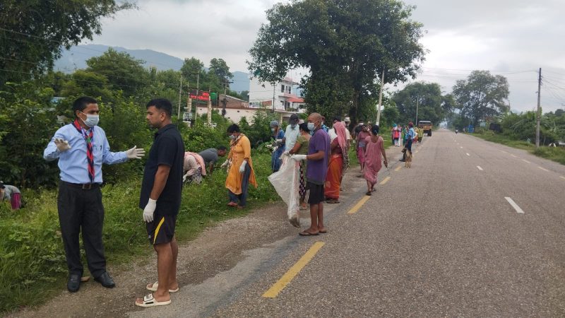 राप्तीको ३ नम्बर वडामा सप्ताह व्यापी सरसफाई कार्यक्रम सुरू