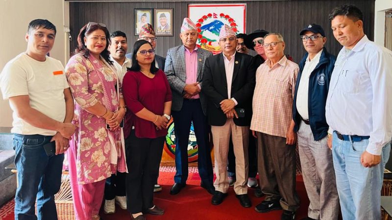 राष्ट्रिय अपाङ्ग महासंघद्धारा लुम्बिनीका मुख्यमन्त्री आचार्य संग भेटघाट तथा छलफल