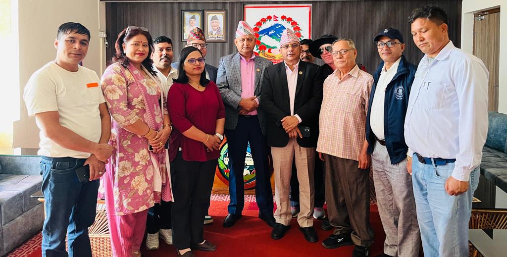 राष्ट्रिय अपाङ्ग महासंघद्धारा लुम्बिनीका मुख्यमन्त्री आचार्य संग भेटघाट तथा छलफल