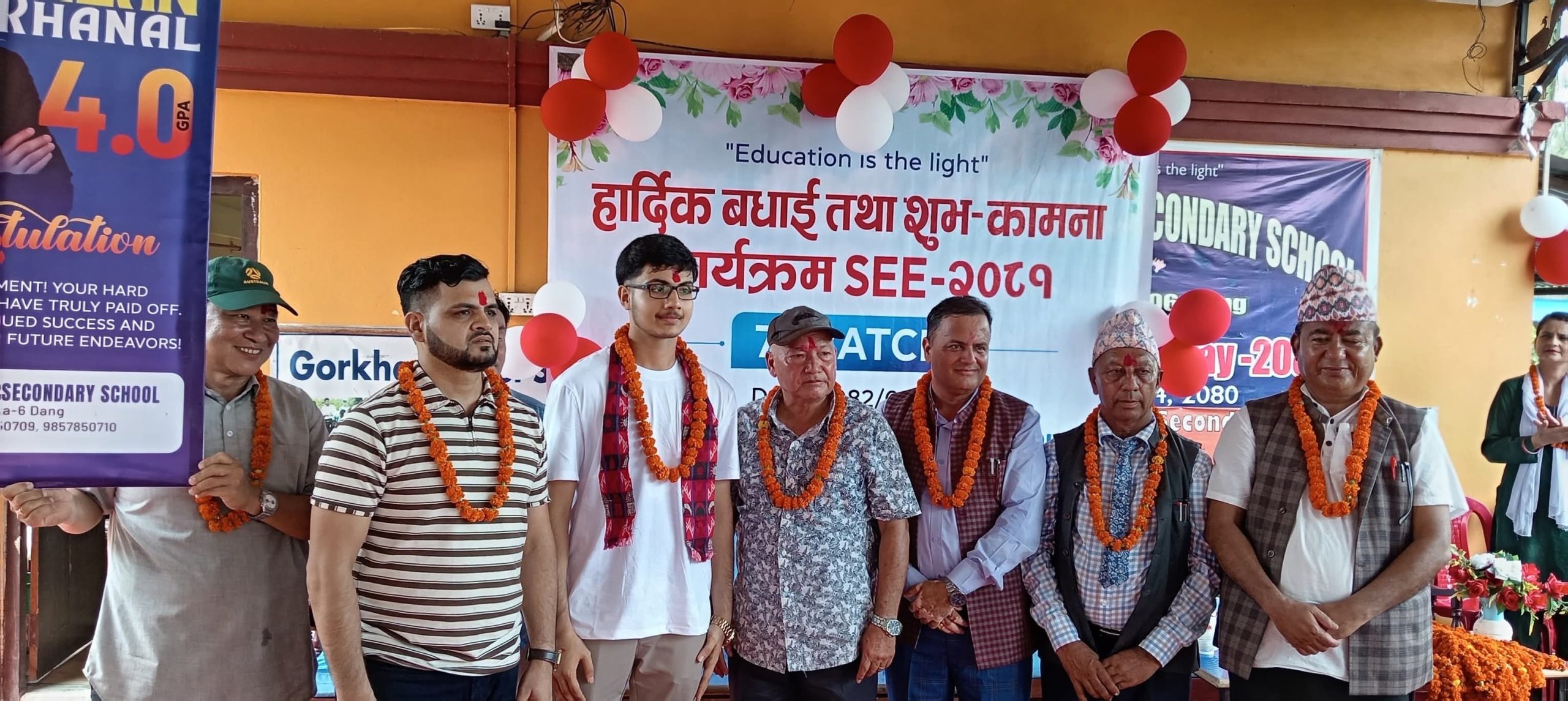 गोरखा मोडेल स्कुल संस्थागत तर्फ उत्कृष्ट अंक सहित लमहीमा पहिलो