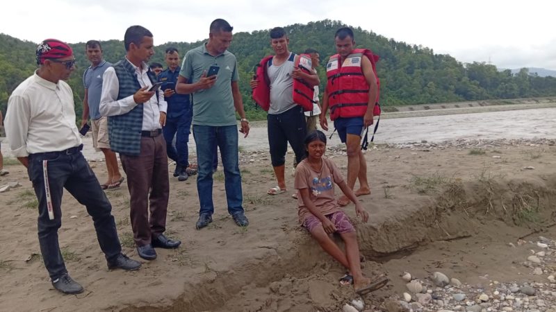 भालुवाङ स्थित राप्ती नदीबाट एक बालिकाको सकुशल उद्धार