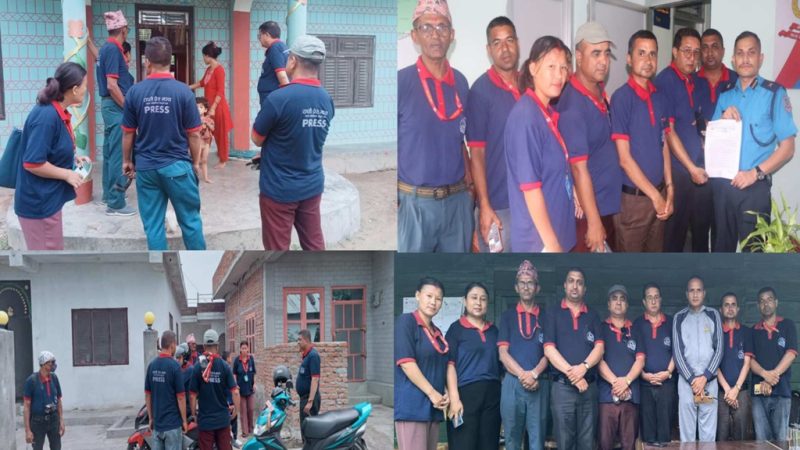 राप्ती प्रेस मञ्चद्वारा चोरी घटनाको स्थलगत रिपोर्टिङ, सुरक्षागस्ती बढाउन प्रहरी सँग माग