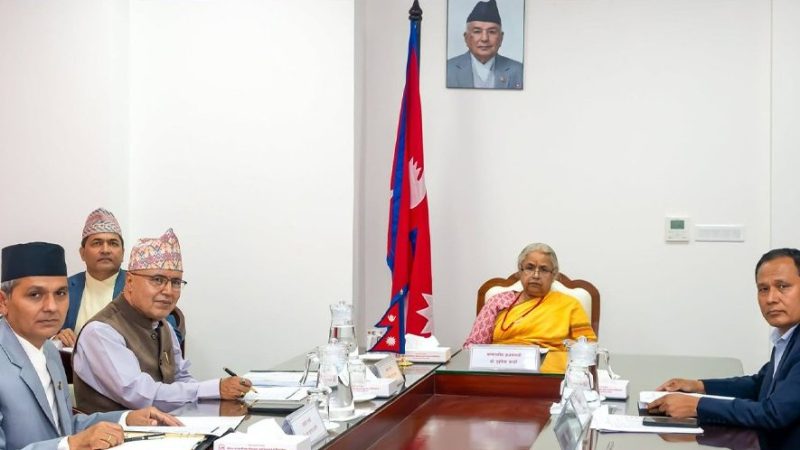 राष्ट्रपतिद्वारा ५ मन्त्री नियुक्त : सञ्चारमन्त्रीमा पत्रकार खरेल, ९ सदस्यीय मन्त्रिपरिषद् बन्यो