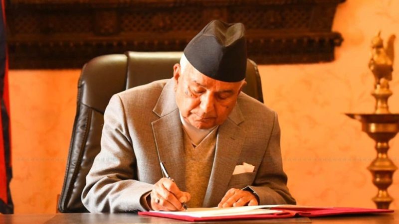 राष्ट्रपतिद्वारा मतदाता नामावली ऐन संशोधन अध्यादेश जारी