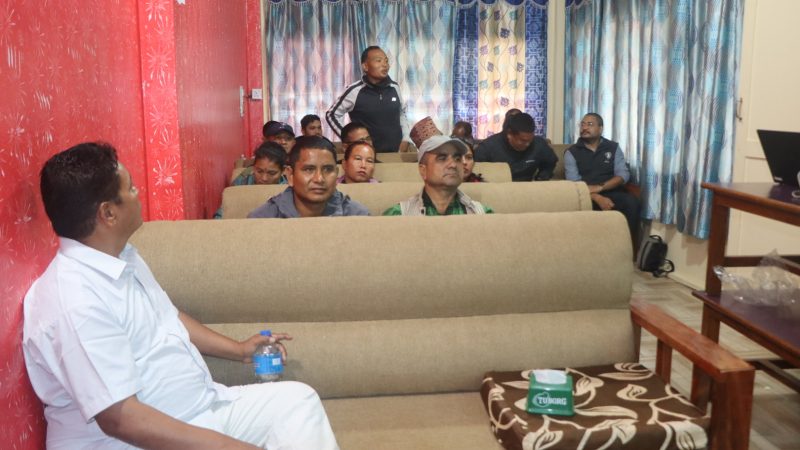 महत्त्वपूर्ण चरा तथा जैविक विविधता क्षेत्र संरक्षण सम्बन्धि क्षमता अभिवृद्धि तालिम सम्पन्न