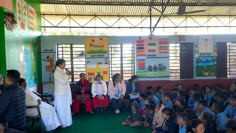 गढवामा विद्यार्थीलाई नैतिक तथा आध्यात्मिक शिक्षा : ब्रह्माकुमारी ईश्वरी विश्व विद्यालयको पहल