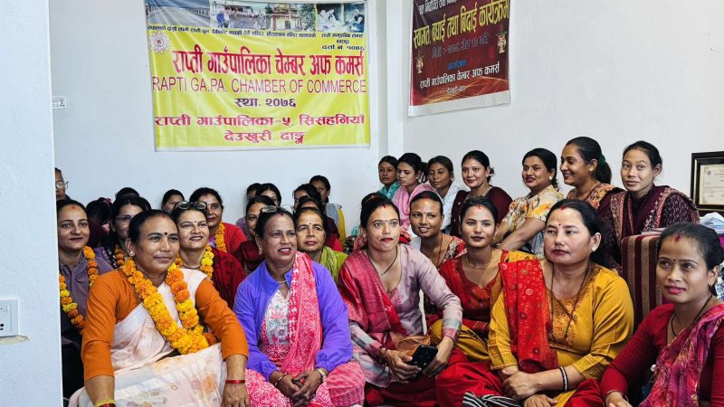 महिला चेम्बरले महिलाहरूलाई सीप र रोजगारी सँग जोड्न हस्तकला तालिम सिकाउँदै