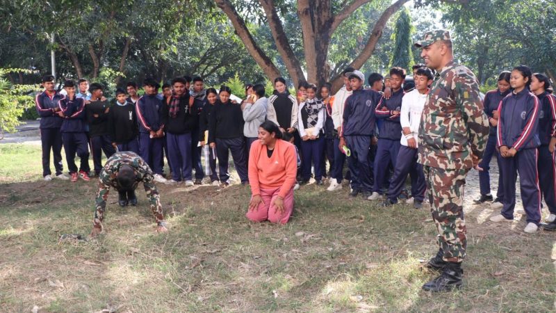 राप्तीमा नेपाली सेनामा भर्ना हुन इच्छुक युवायुवतीका लागि अभिमुखीकरण कार्यक्रम