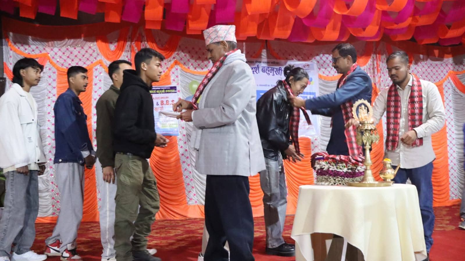 स्ववियुद्धारा ऐरावती आदर्श बहुमुखी क्याम्पसमा स्वागत कार्यक्रम सम्पन्न