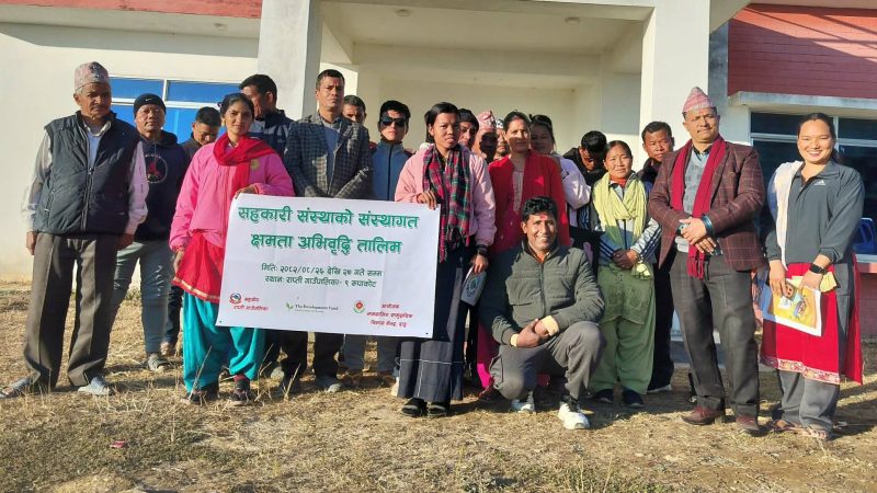 नामसालिङ संस्थाद्धारा राप्ती–९ रूपाकोटमा सहकारी संस्थाको संस्थागत क्षमता विकास तालिम सम्पन्न