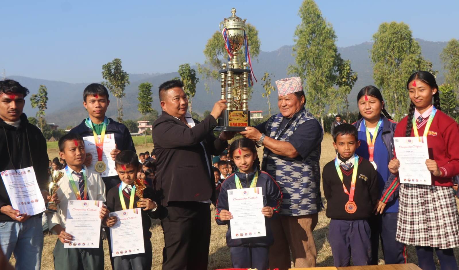 राष्ट्रिय हाप्किडोको उपविजेता बनेको गोरखा आइडियलमा सम्मान कार्यक्रम