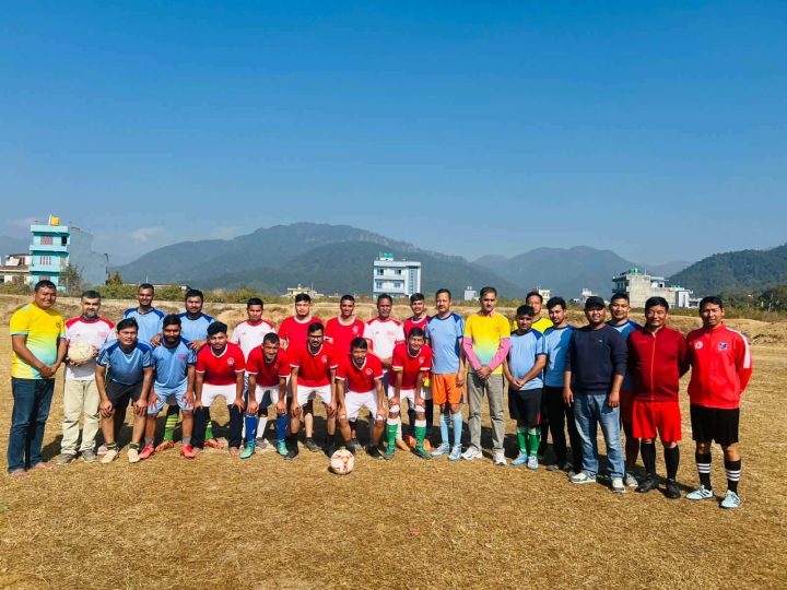 पत्रकार महासंघको ३३ औं स्थापना दिवस : मैत्रीपूर्ण फुटबलमा पत्रकारको ‘निलो’ समूह विजयी