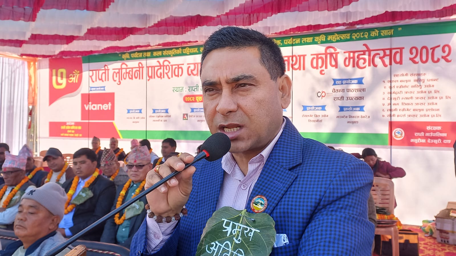 लालमटियामा महोत्सव सुरू :  कृषि, पर्यटन र संस्कृतिलाई अर्थ सँग जोड्न जरूरी छ : मन्त्री न्याैपाने