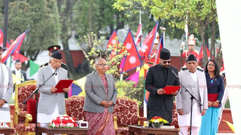 नवनियुक्त प्रधानमन्त्री बालेन शाहद्वारा शपथग्रहण