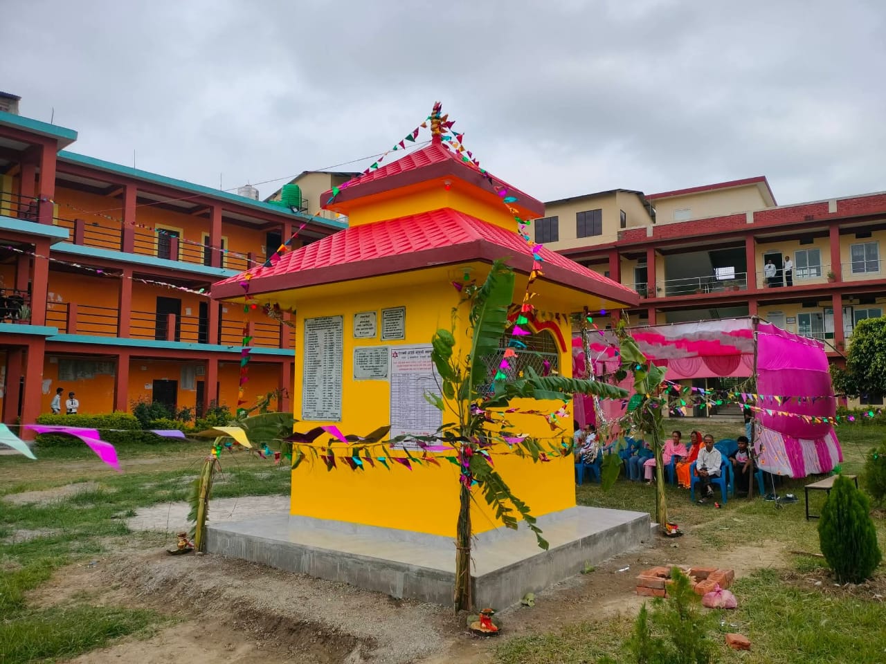 ऐरावती क्याम्पसको नवनिर्मित सरस्वती मन्दिरमा मूर्ति स्थापना तथा प्राण प्रतिष्ठा कार्यक्रम सम्पन्न