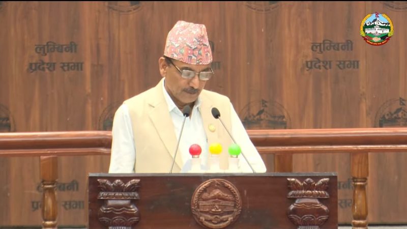 लुम्बिनी प्रदेश सभामा आर्थिक माामिला मन्त्रीको जवाफ : कार्यान्वयन र नतिजामुखी बजेट ल्याउछौं