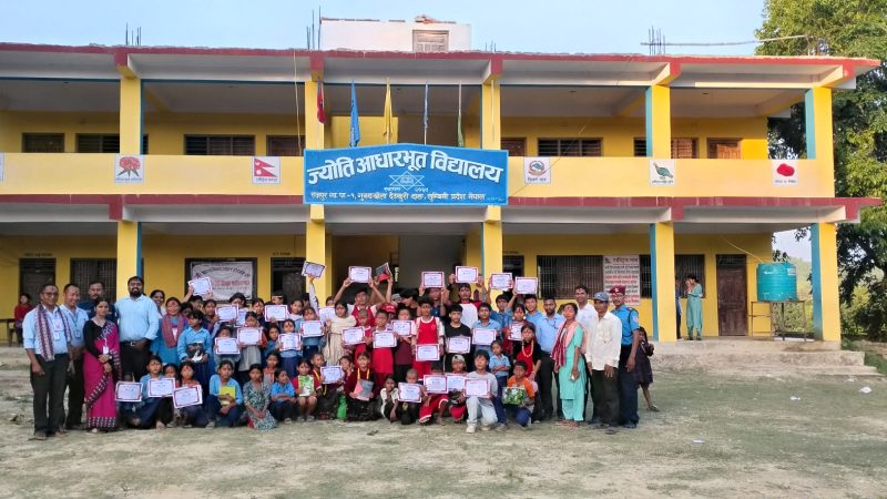 ज्योति आधारभूत विद्यालयमा खेलकुद प्रतियोगिता तथा पुरस्कार वितरण