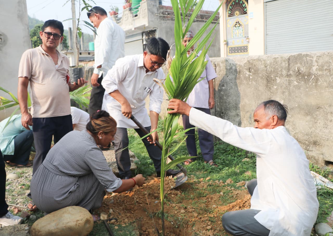 विश्व वातावरण दिवसको अवसरमा राप्तीमा वृक्षारोपण