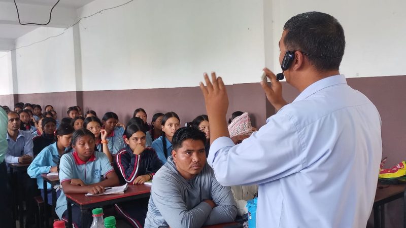 राप्ती प्रेस मञ्चको विद्यालय अभियान : लागुऔषध देखि साइबर क्राइम सम्मकाे विषयमा सचेतना