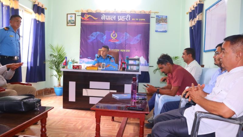 शान्ति सुरक्षा मजबुद बनाउन पत्रकारसँग सहकार्य गर्ने प्रहरी निरीक्षक बुढाथोकीको प्रतिबद्धता