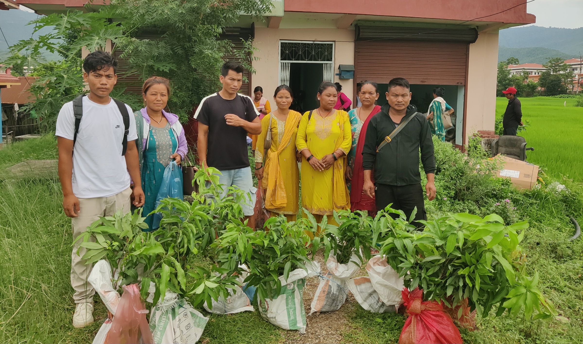 राप्तीका १४५ विपन्न किसानलाई उन्नत जातका फलफूलका बिरुवा वितरण