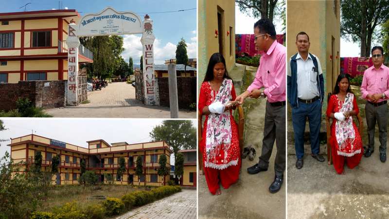 सर्पदंशबाट घाइते रिमालाई आदर्श नमुना माविको तर्फबाट ६६ हजार ५ सय सहयोग